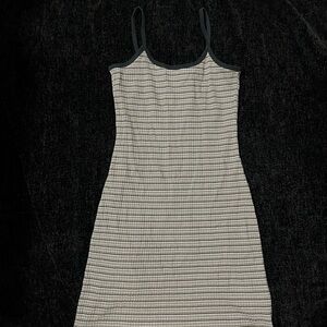 Vintage Xhilaration Tan and Black Striped Camisole Dress